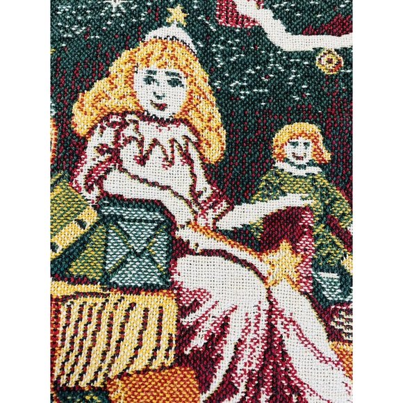 Vintage Christmas Tree Gifts Tapestry Throw Blanket Xmas 68 inch Goodwin Weaves - Picture 5 of 10